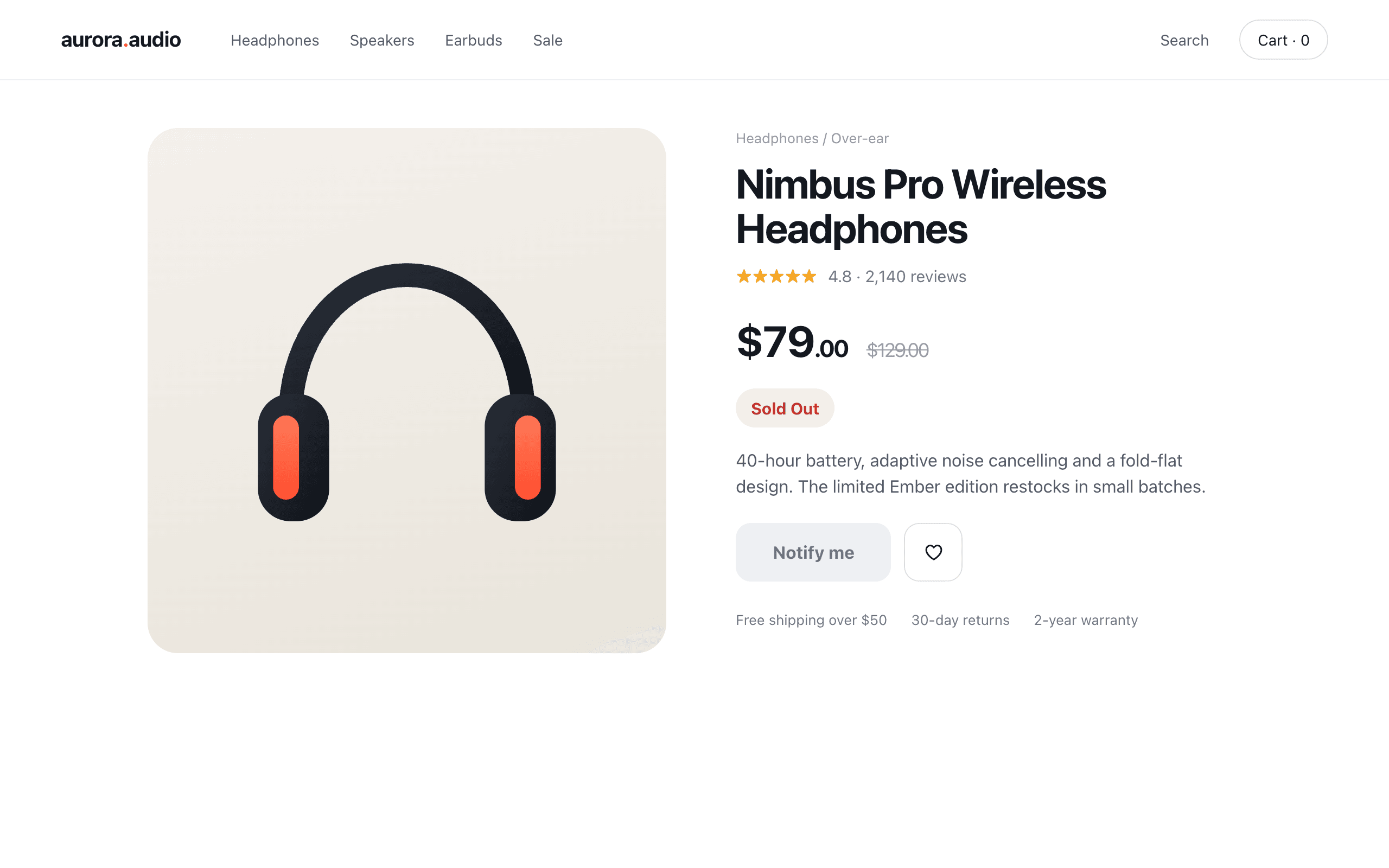 A product page open in Chrome before auto refresh is started